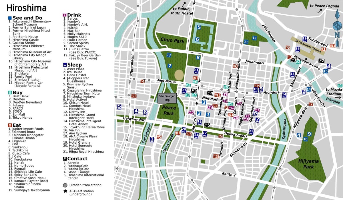 แผนที่ของฮิโรชิมา